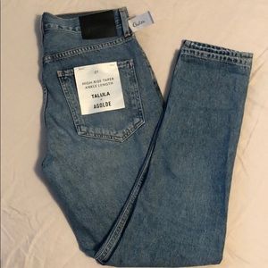 Talula X Agolde high rise taper ankle length denim